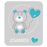 Baby mix utazóágy Maci egyszintes - Menta