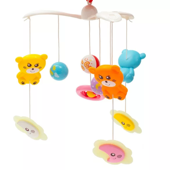 Baby Mix zenélő forgó  éjszakai fénnyel-Piros