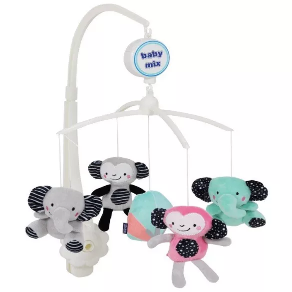 Baby mix zenélő forgó - Elefánt és majom
