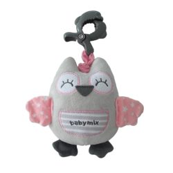Baby Mix plüss játék bagoly-Rózsaszín
