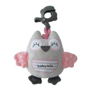 Baby Mix plüss játék bagoly-Rózsaszín