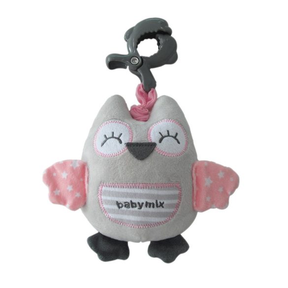 Baby Mix plüss játék bagoly-Rózsaszín