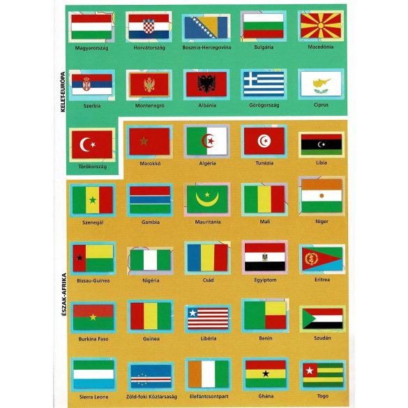 Napraforgó Képes atlasz gyermekeknek - A világ zászlói matricákkal