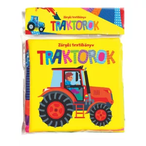 Napraforgó Zörgős textilkönyv - Traktorok