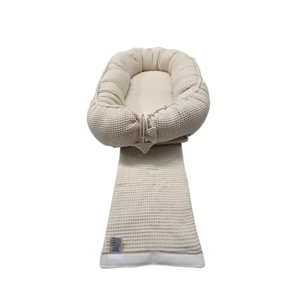 Vaganza babafészek waffle 85x60 cm- Ecrü