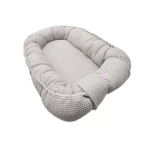 Vaganza babafészek waffle 85x60 cm- Szürke