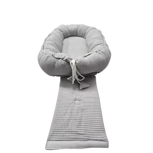 Vaganza babafészek waffle 85x60 cm- Szürke