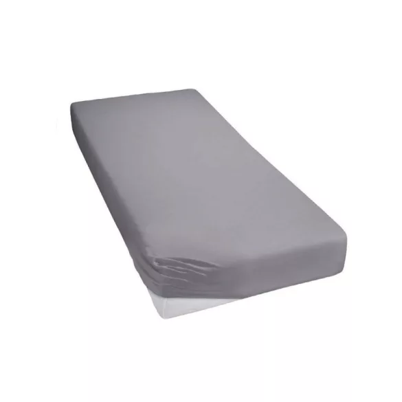 Pamut strech lepedő 60x120-70x140cm - világos szürke