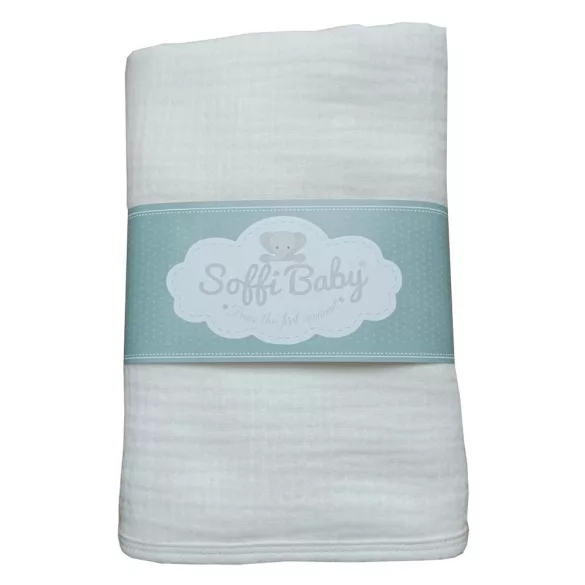 Soffi Baby takaró muszlin dupla krém 70x90cm