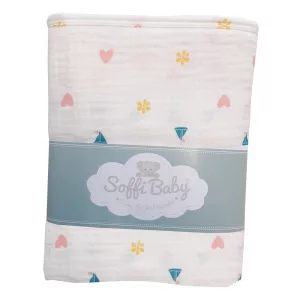 Soffi Baby takaró muszlin dupla vitorlás 70x90cm