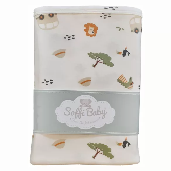 Soffi Baby takaró pamut dupla safari zöld 80x100cm