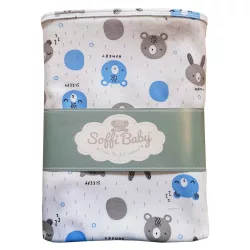 Soffi Baby takaró pamut dupla happy-sleepy bear 80x100cm