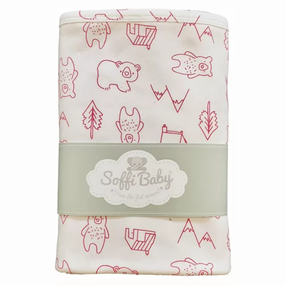 Soffi Baby takaró pamut dupla macik pink 80x100cm