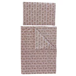   Soffi Baby ágynemû szett 2 részes 135x90 - 40x60cm Hód rózsaszín