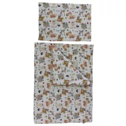   Soffi Baby ágynemû szett 2 részes 135x90 - 40x60cm Erdei állatok