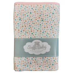   Soffi Baby takaró pamut dupla rózsaszín szívecskék 80x100cm