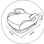 Pamy i-Size 135-150 cm ülésmagasító övtelepítésű