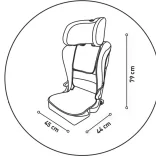 UniFix i-Size 100-150 cm összecsukható gyerekülés isofix-es