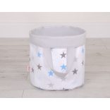 Prémium Kifordítható Játéktároló - L - Szürke - Kék csillagok