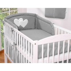   BabyLion Prémium 3 részes ágyneműhuzat szett - HH - Sötétszürke