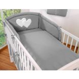 BabyLion Prémium 3 részes ágyneműhuzat szett - HH - Sötétszürke