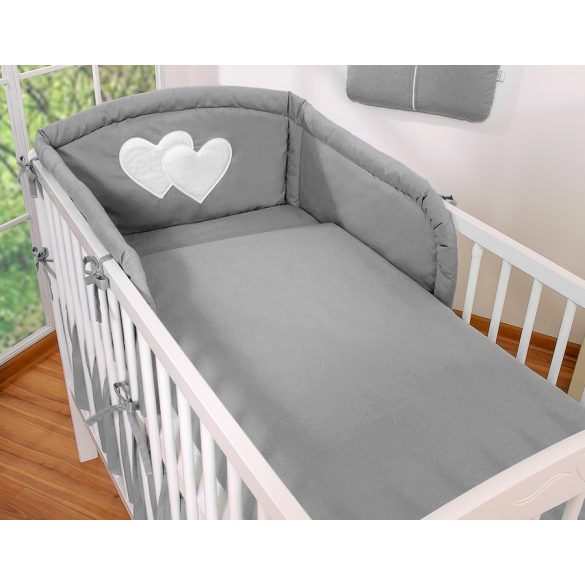 BabyLion Prémium 3 részes ágyneműhuzat szett - HH - Sötétszürke