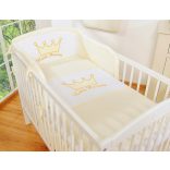 BabyLion Prémium 5 részes ágyneműhuzat szett - Little Princess - Citromsárga