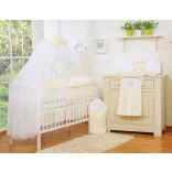 BabyLion Prémium 5 részes ágyneműhuzat szett - Little Princess - Citromsárga