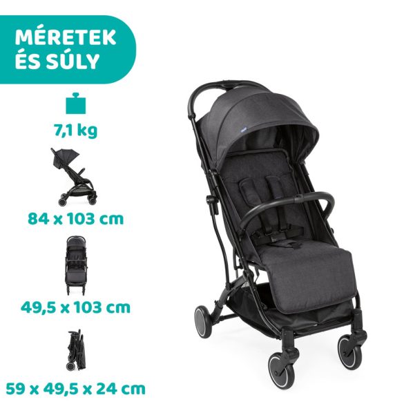TROLLEYme babakocsi automata zárral 0-15 kg, 0-3 év