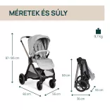 BELLAGIO Trio babakocsi önműködő záródással 22 kg-ig
