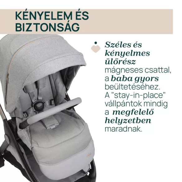 BELLAGIO babakocsi önzáródással 22 kg-ig trió rendszerré bővíthető