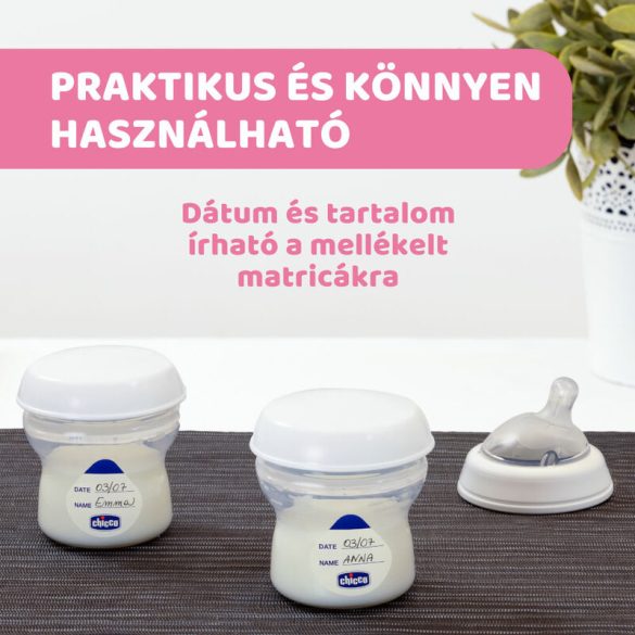 NaturalFellingTejtároló 4x150 ml anyatej tárolás, multifunkciós tárolók