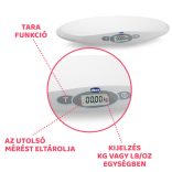 Digitális csecsemőmérleg 20 kg-ig súlystabilizáló funkció a mozgó baba méréséhez