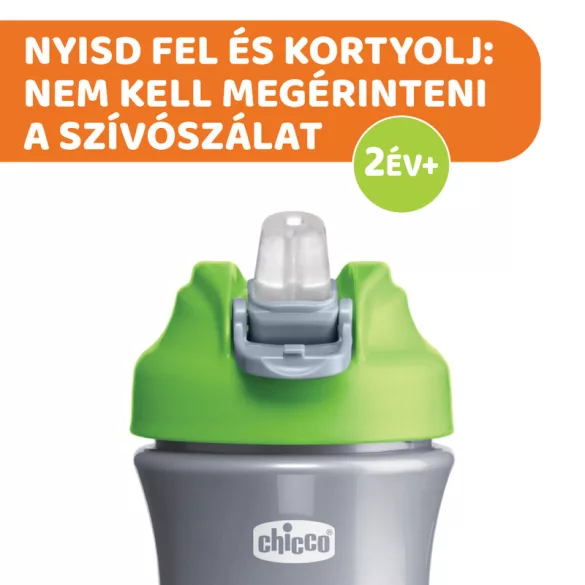 Kids Pop Up Cup 350ml szívószálas kulacs 2év+ 0% BPA
