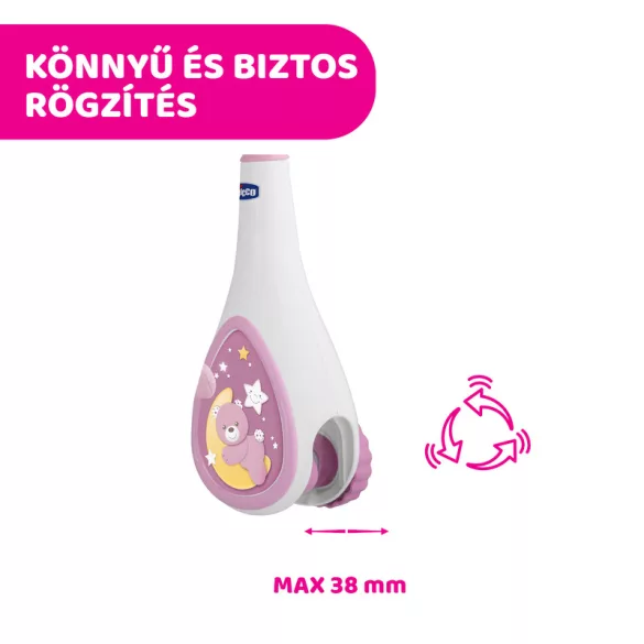 Next 2 Dreams zenélő forgóka - éjszakai fény rózsaszín