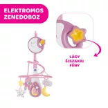 Next 2 Dreams zenélő forgóka - éjszakai fény rózsaszín