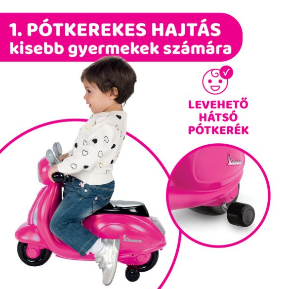 Vespa Primavera robogó 1-3 év lábbal hajtós rózsaszín