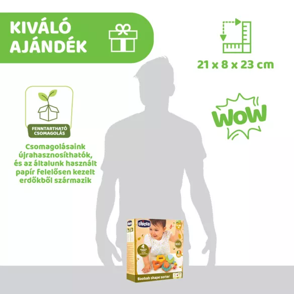 Baobab fa formájú kirakós játék ECO+ ökoműanyag