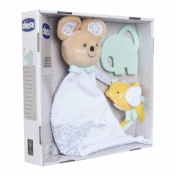 Birth Gift Set - Újszülött ajándék szett szundikendő-rágóka-cumipánt