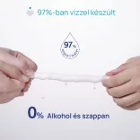 Törlőkendő illatos lótuszvizes 16 db érzékeny bőrre 97% víz