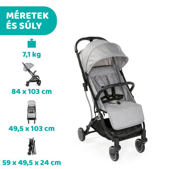 TROLLEYme babakocsi automata zárral 0-15 kg, 0-3 év