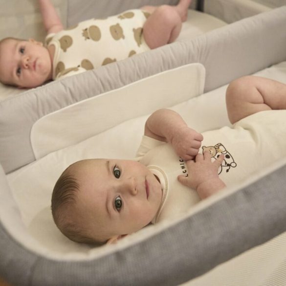 Next2me Twins iker babaágy felnőttágy mellé is rögzíthető, 0-6 hó