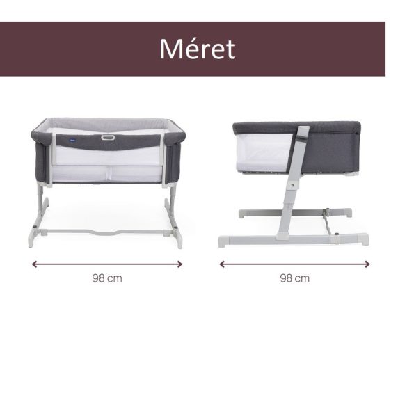 Next2me Twins iker babaágy felnőttágy mellé is rögzíthető, 0-6 hó