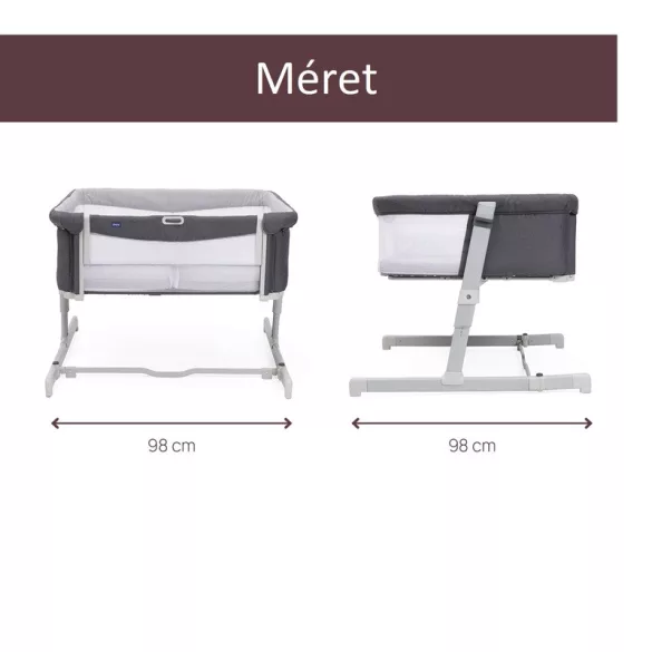Next2me Twins iker babaágy felnőttágy mellé is rögzíthető, 0-6 hó