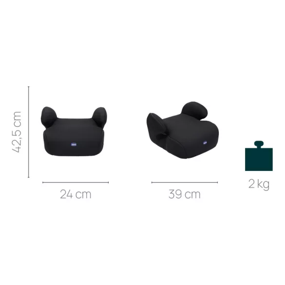 Quasar i-Size ülésmagasító 126-150 cm isofix nélküli autóba