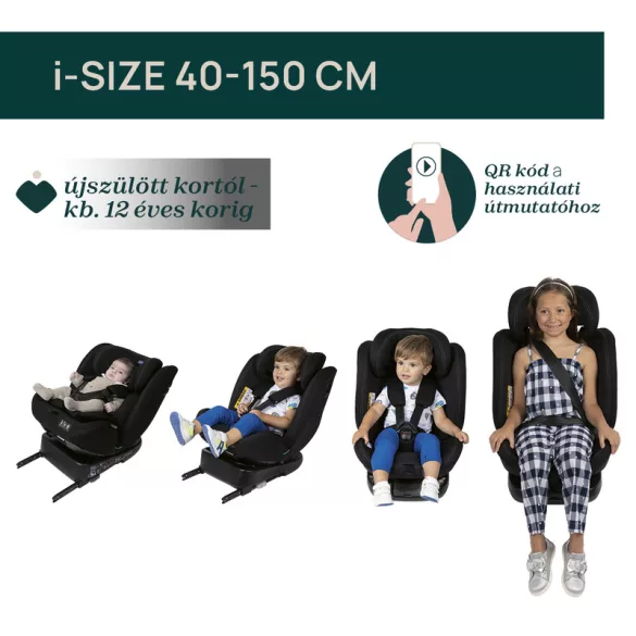UNICO EVO I-SIZE 360° 40-150 cm autósülés 0/1/2/3 korcsoport