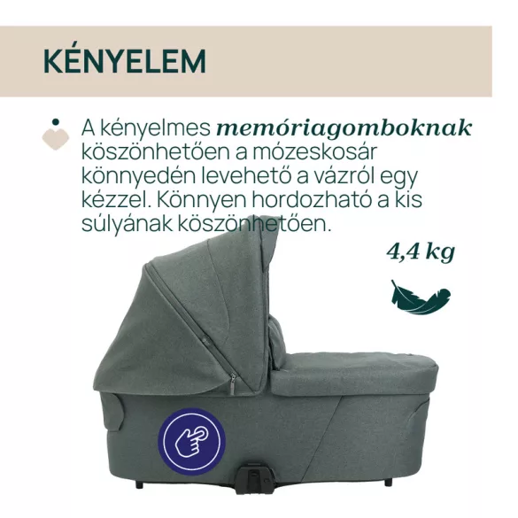 Flexi mózeskosár - csak szettben kapható a Bellagio babakocsihoz Kory Plus hordozóval