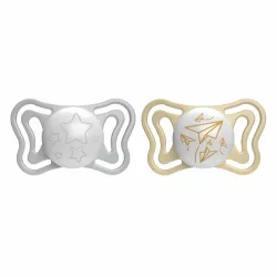   Physio Forma® Light Glow 6-16hó éjszakai cumi 2db foszforeszkálós karimával