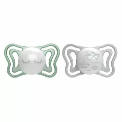   Physio Forma® Light Glow 16-36hó éjszakai cumi 2db foszforeszkálós karimával