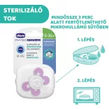 Physio Forma® Comfort szilikon cumi 1 db, 6-16 hó sterilizálható tok